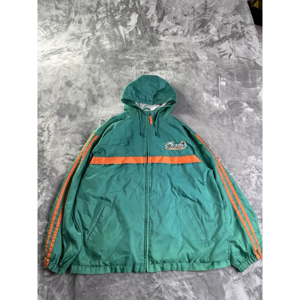 Vintage Miami Dolphins NFL Gameday Jacket NFL Full Zip Windbreaker Mens M